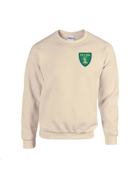 Sweatshirt mit Vereinslogo Flexdruck